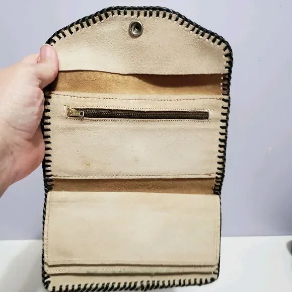 Handmade Leather Trifold Women's Wallet 7" - Picture 11 of 11